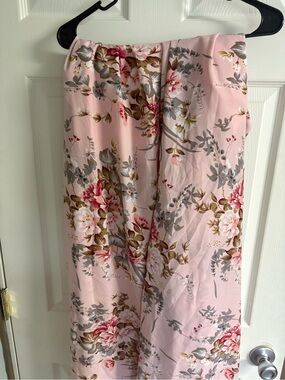 Pink Floral Wide Leg Pants